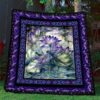 Dragonfly Lotus Quilt Blanket Vd14  Quilt